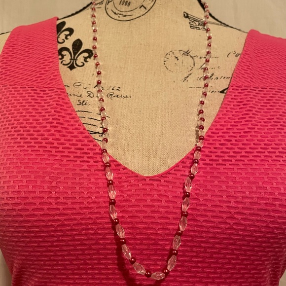 Champagne Long Beaded Necklace - Picture 8 of 8